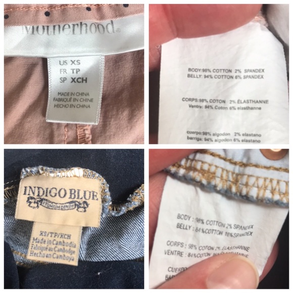 2 pairs maternity shorts XS pink and denim - Picture 5 of 5